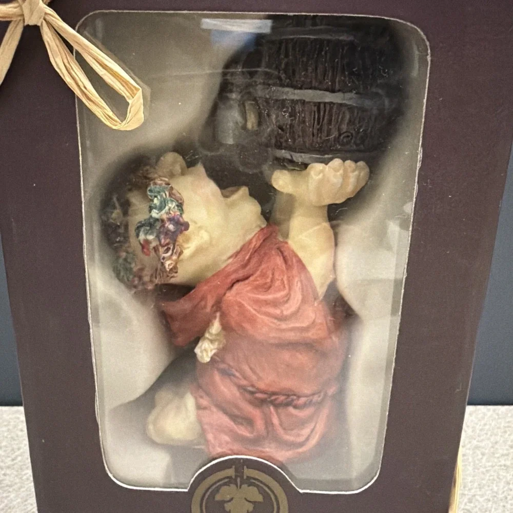 VTG NIB '98 Guardian Of The Grapes Wine Bottle Stopper Cork Carrie Olsen-Garrard